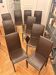 Lot chaises en cuir marron “Roche Bobois”