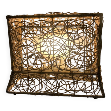 Vintage Wicker Table/ Floor Lamp
