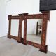 Pair of wooden mirrors in tramp art style
