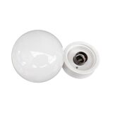 White spherical wall lamp, Elektrosvit Nové Zámky, Czechoslovakia, 1960s.