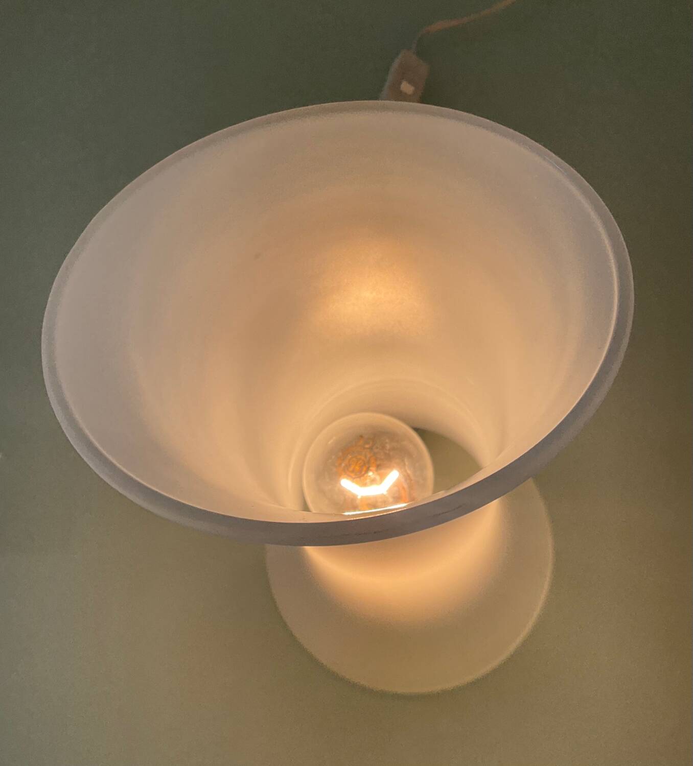 Vintage frosted glass lamp from the 70s-80s