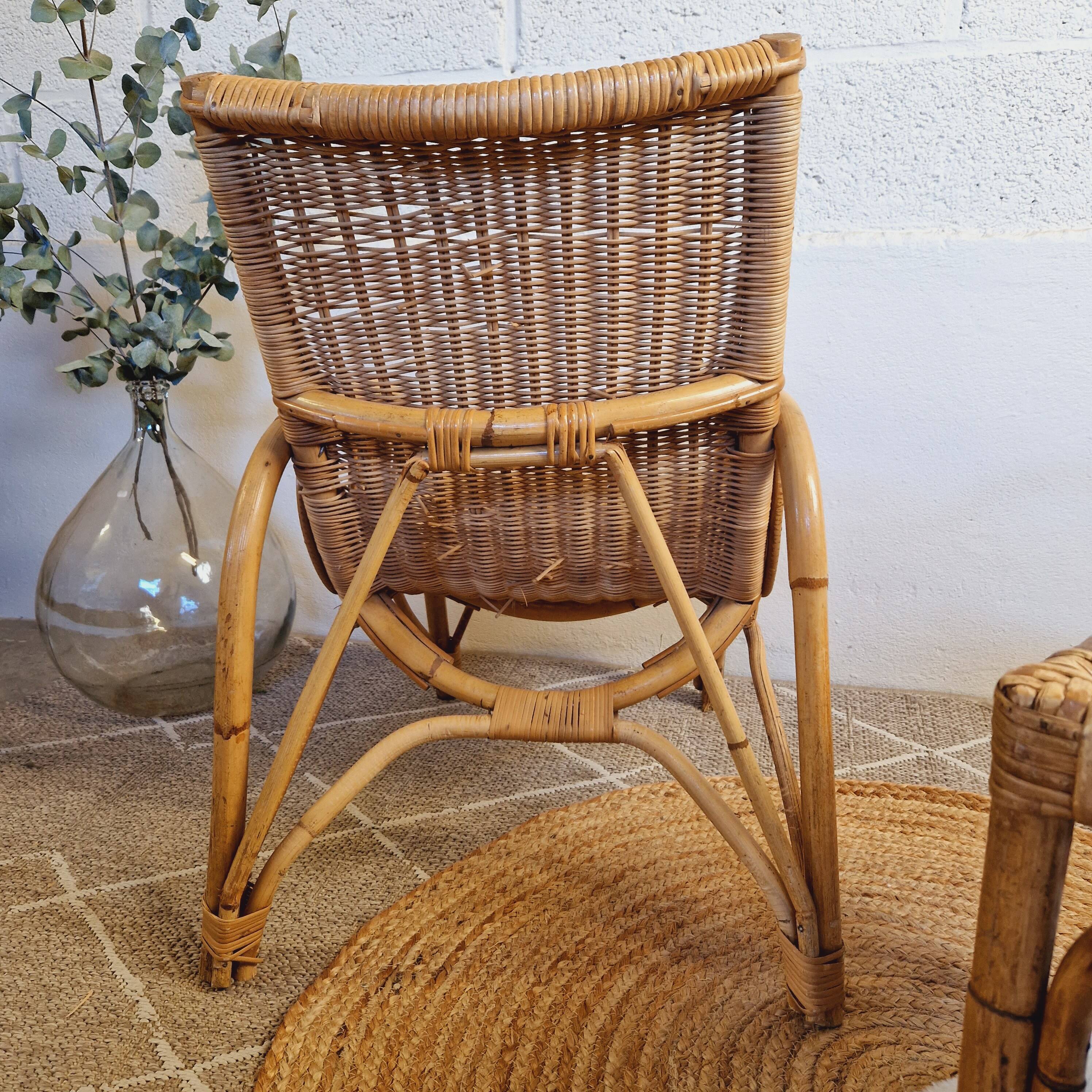 Rattan armchair for children