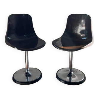 Set of 2 vintage / space age swivel tulip chairs