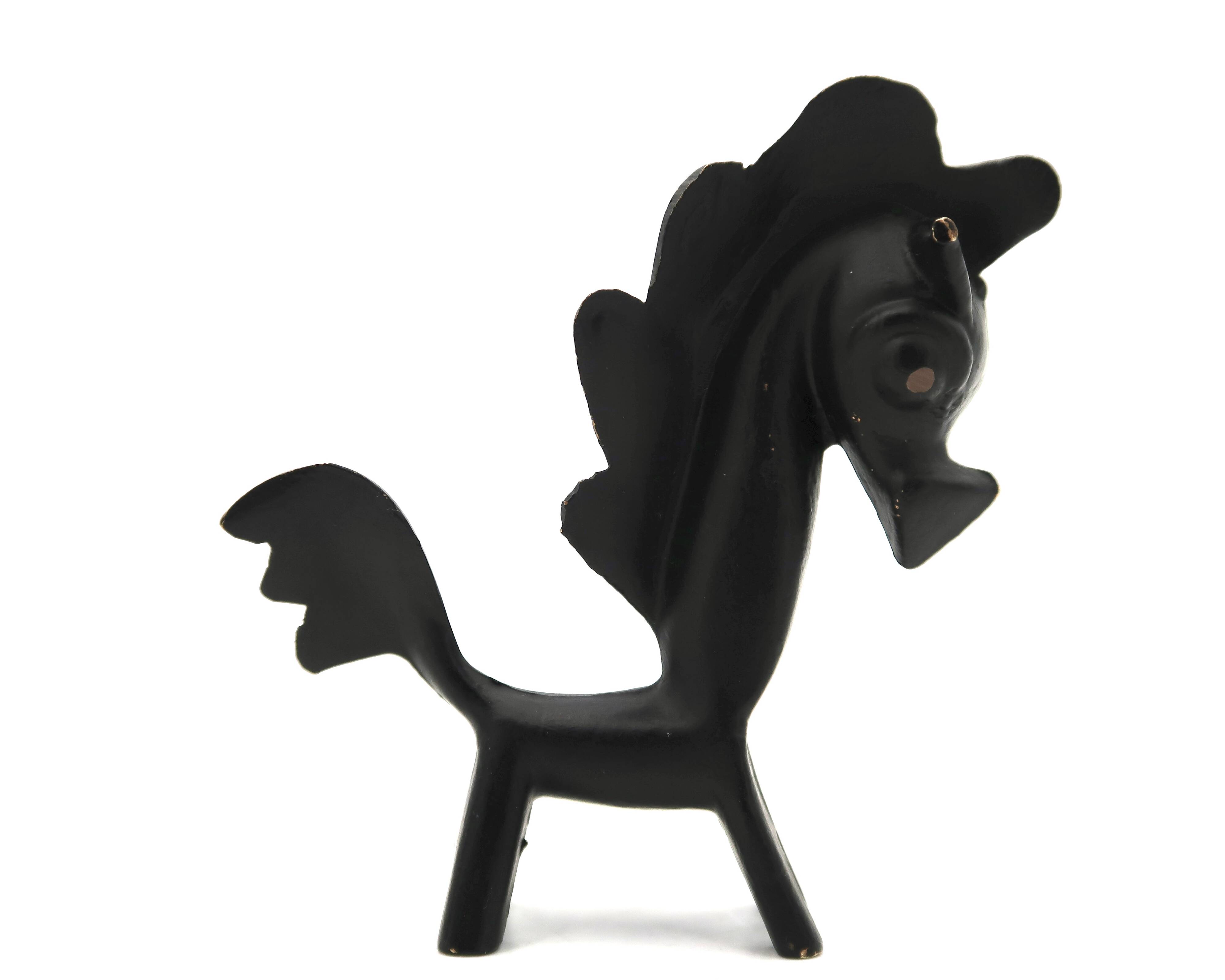 Stylized bronze horse sculpture, 1950s