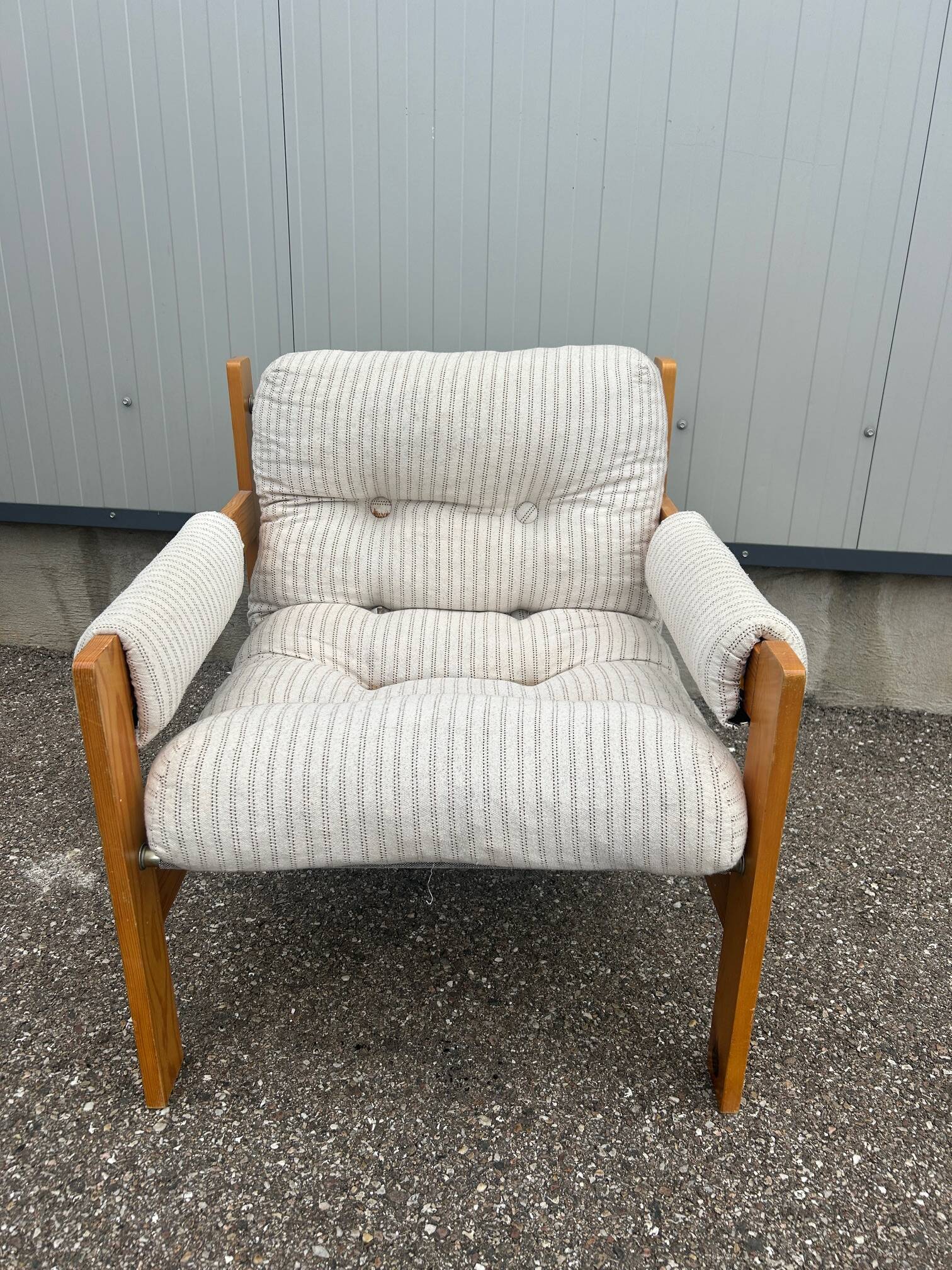 Fauteuil brutaliste design Gillis Lundgren 1976