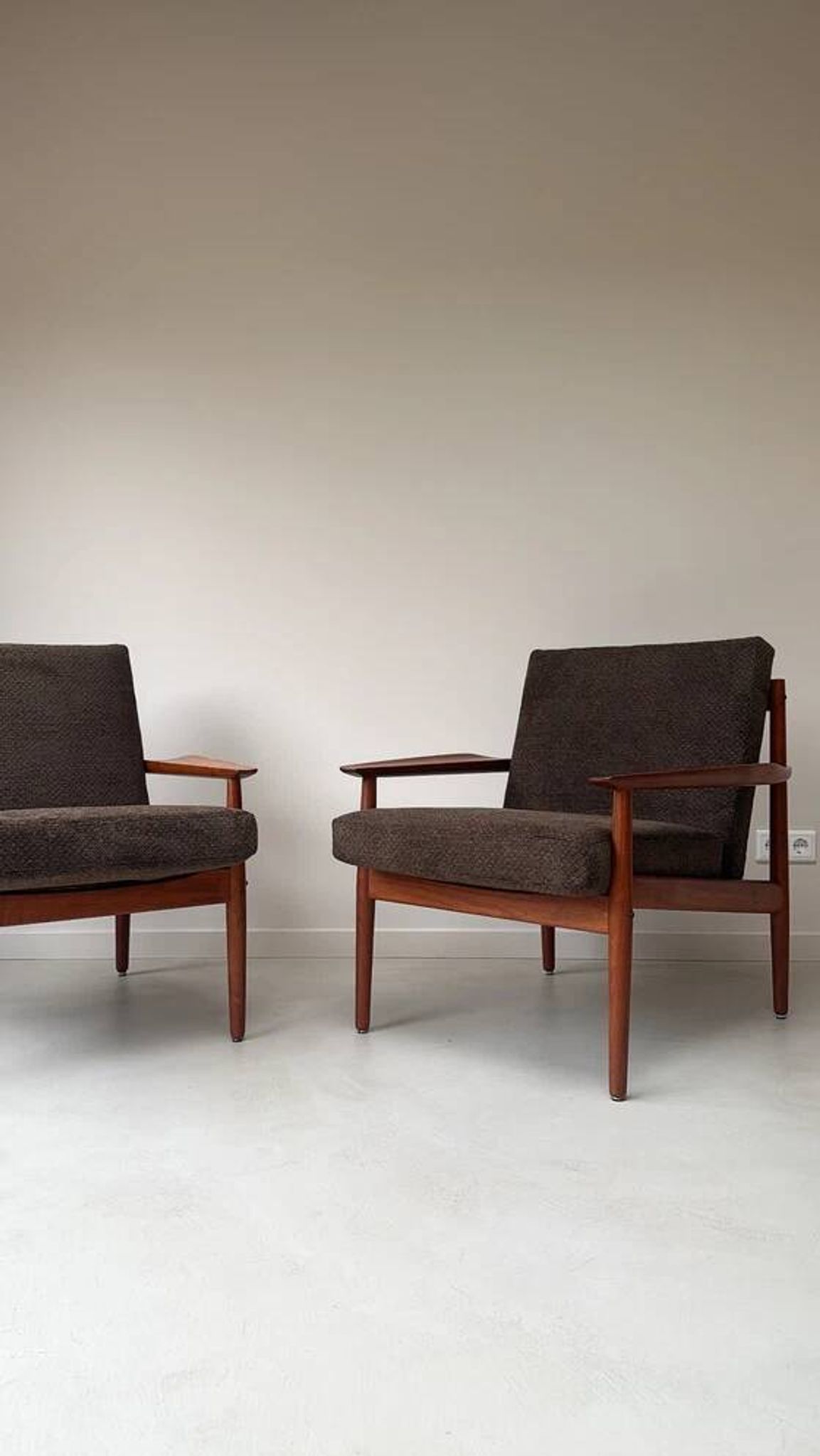 2 Vintage teak armchairs by Arne Vodder for Glostrup from Denmark