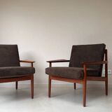 2 Vintage teak armchairs by Arne Vodder for Glostrup from Denmark