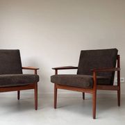 2 Vintage teak armchairs by Arne Vodder for Glostrup from Denmark