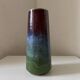 Vase tube en céramique flammé vintage 1970 signé