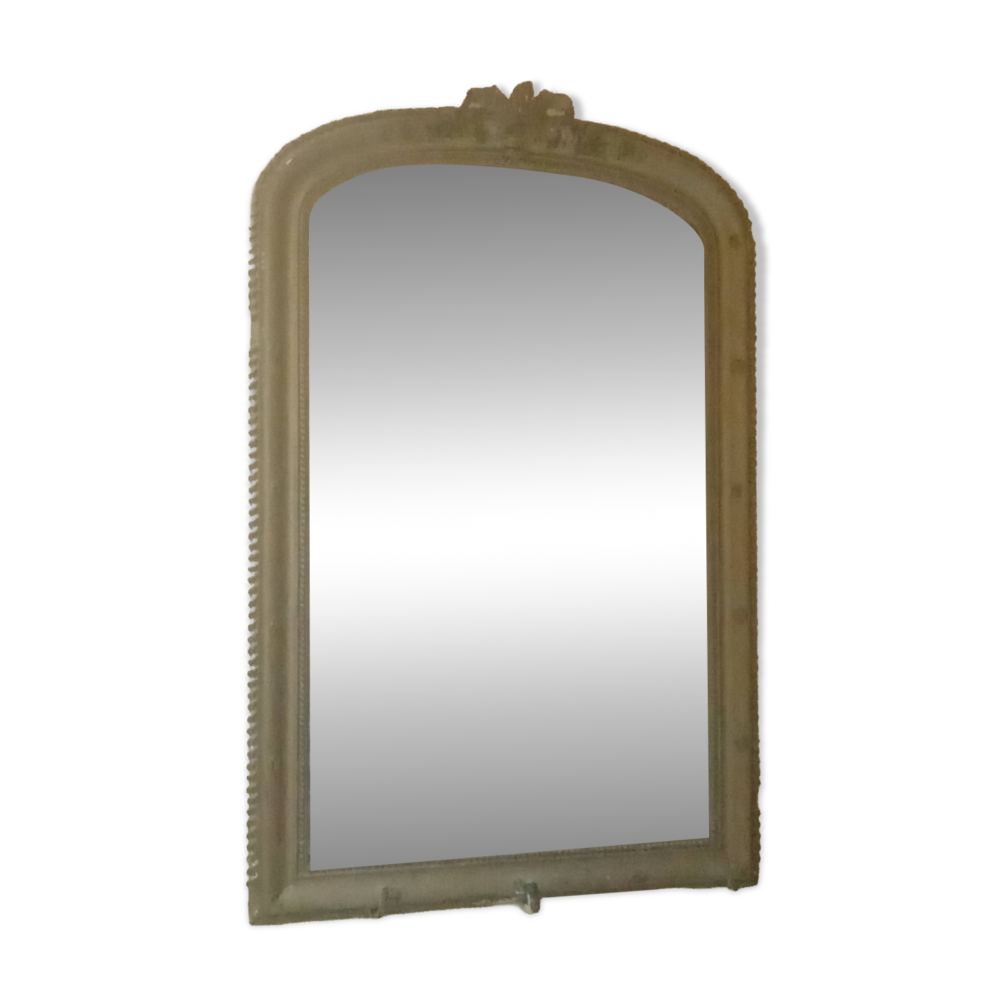 Miroir Louis Philippe ancien doré avec fronton