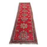 Vintage Hand Knotted Woolen Karadja Runner, from the 1970s.