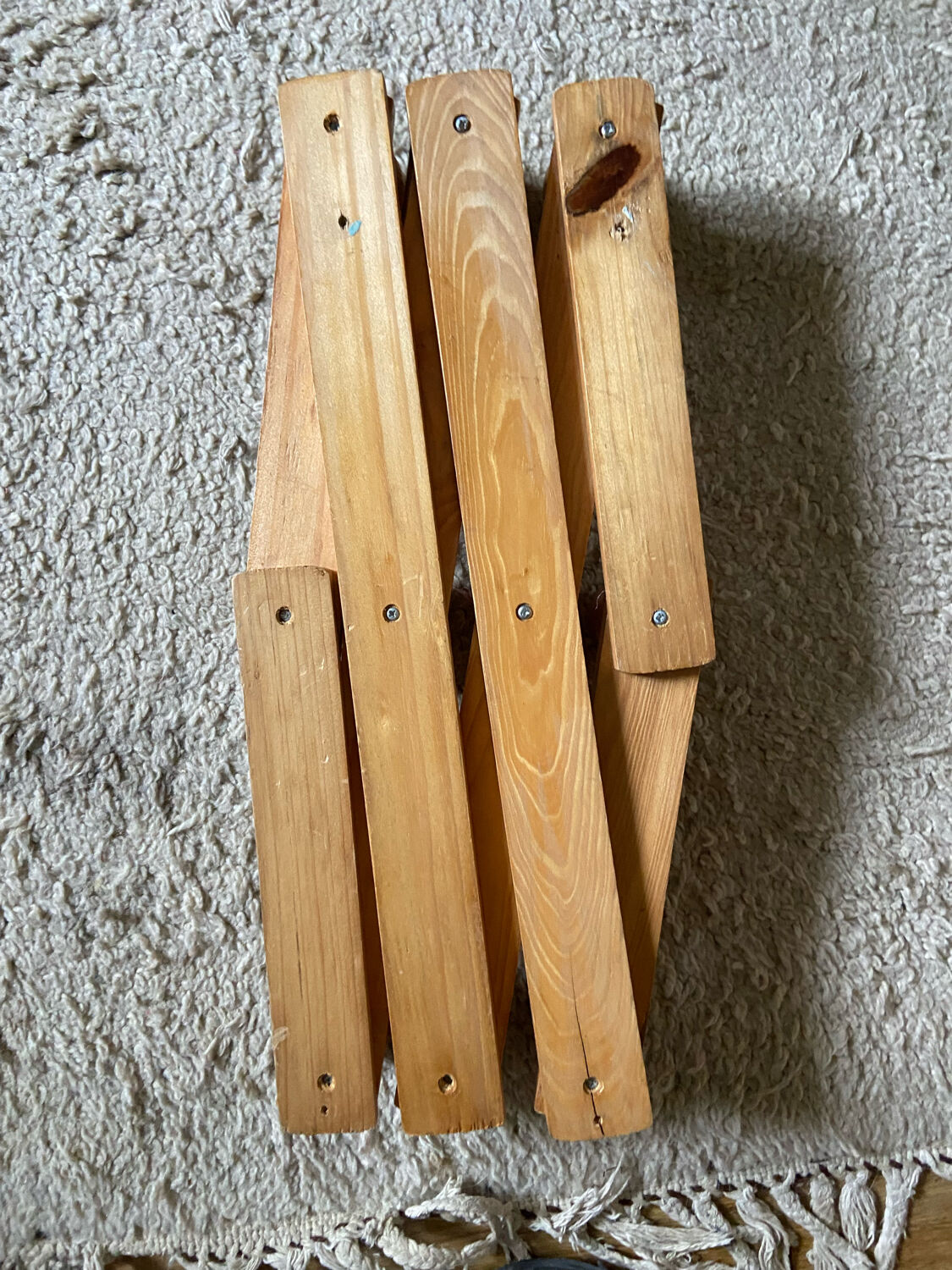 Vintage accordion wall coat rack