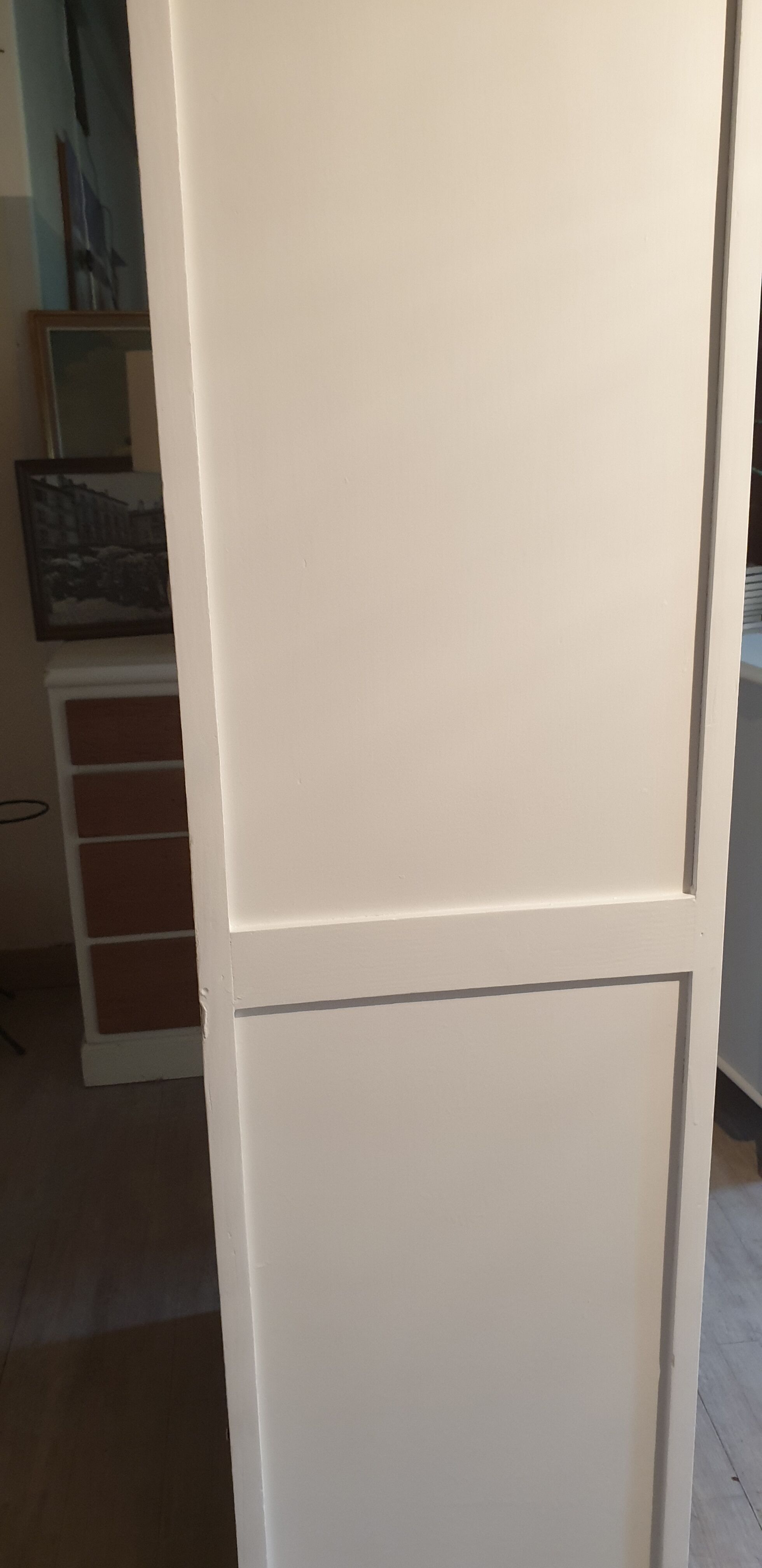 White parisian wardrobe in solid wood