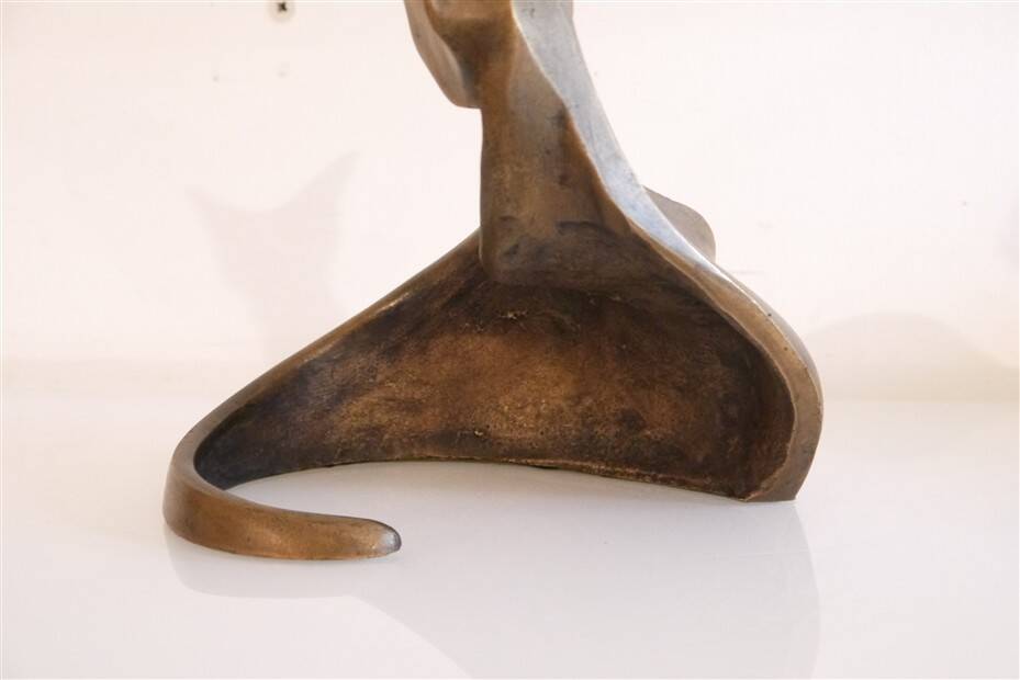 Abstract animal sculpture in bronze