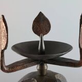 Bougeoir vintage artisanal unique des années 50.