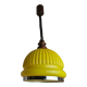 Yellow ribbed glass pull down hanging lamp 1970s
