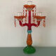 Candlestick glass tassels colors baroque chandelier