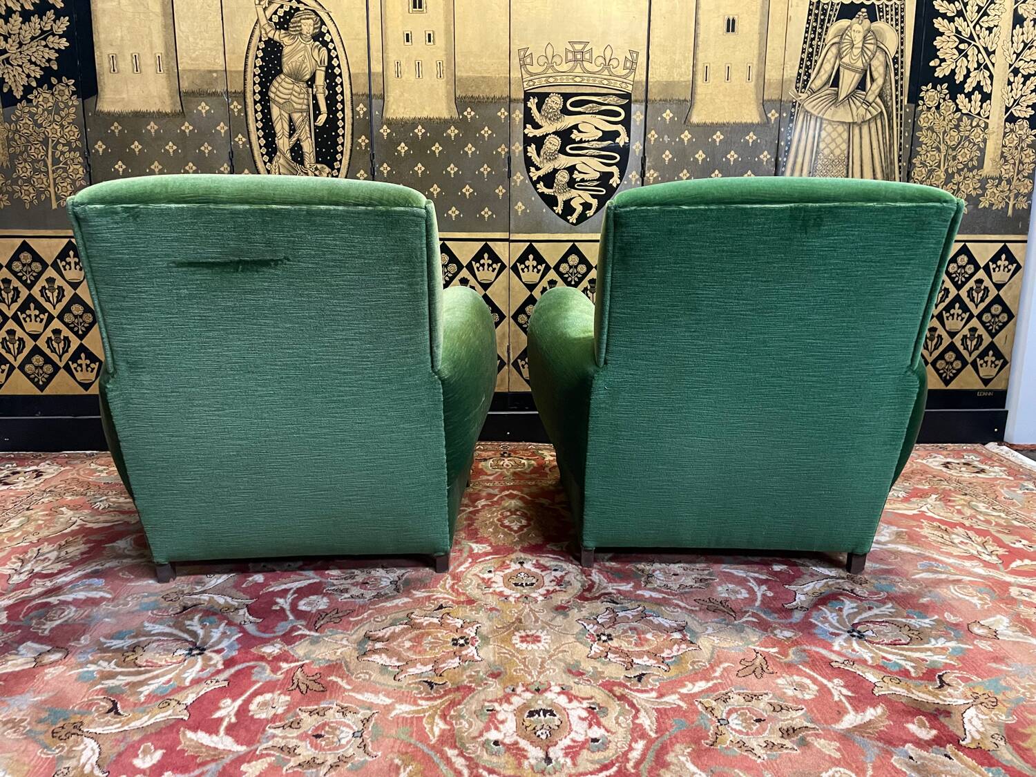 Pair of Art Deco club armchairs
