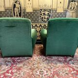 Pair of Art Deco club armchairs