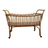 Vintage rattan cradle
