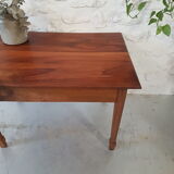 Walnut table with drawer