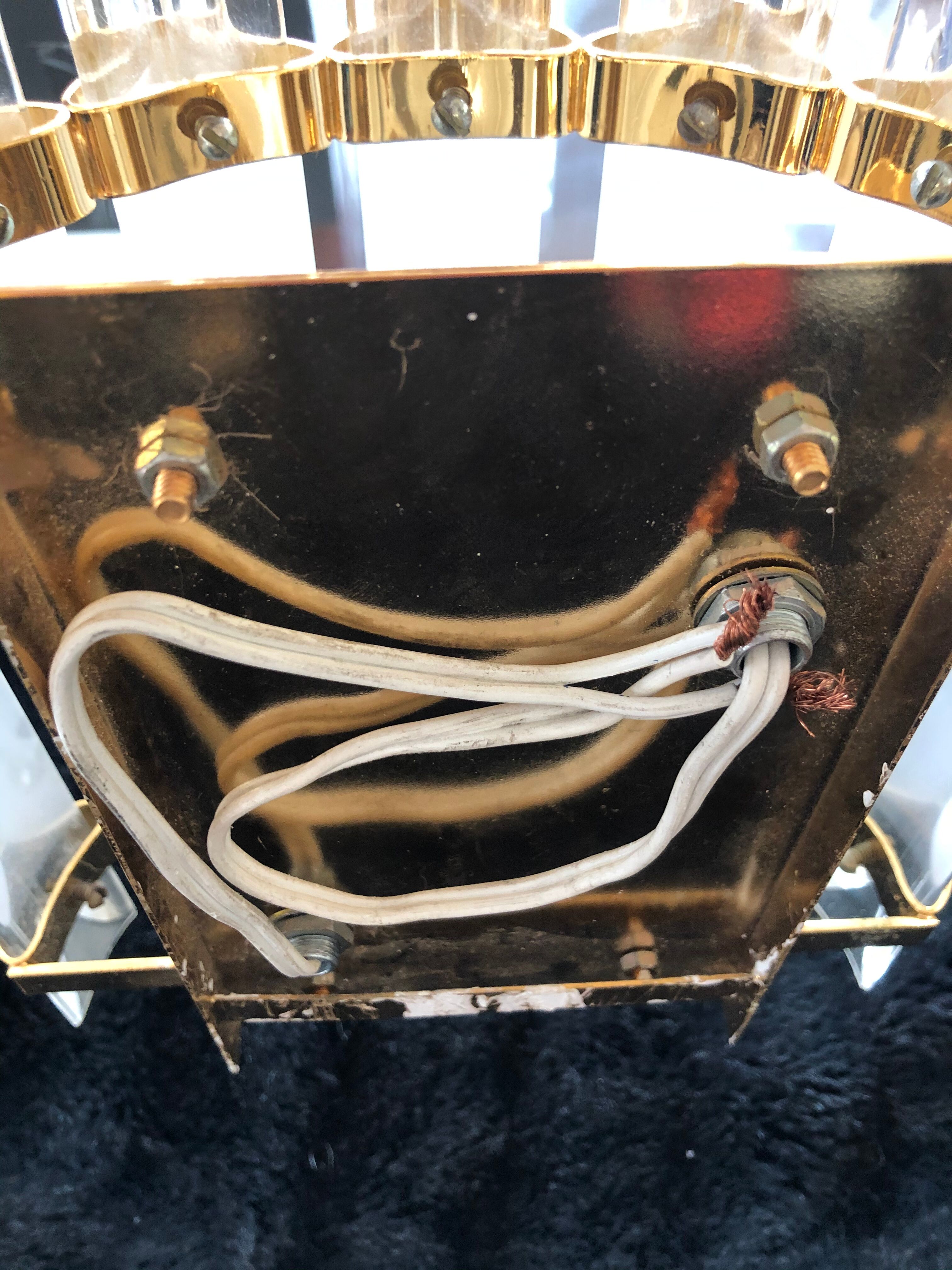 Venini sconce with gilding and finish frost glass