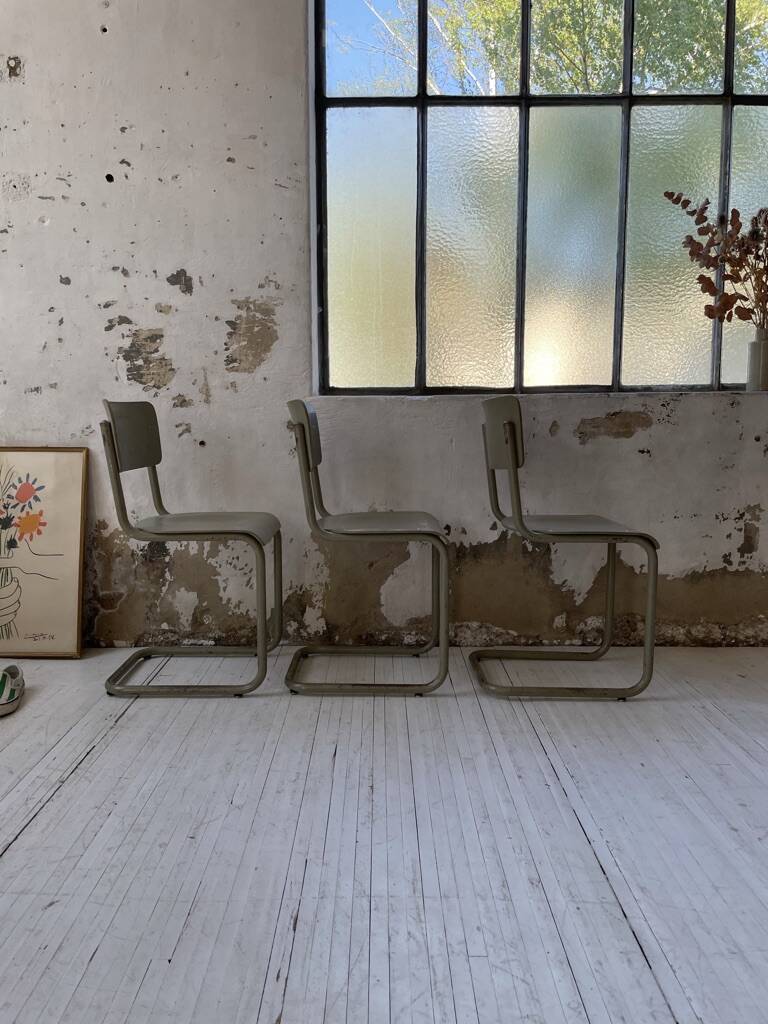 Trio of Tubax chairs 1950