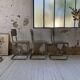 Trio de chaises Tubax 1950