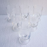 6 anciens verres à digestif luminarc transparents