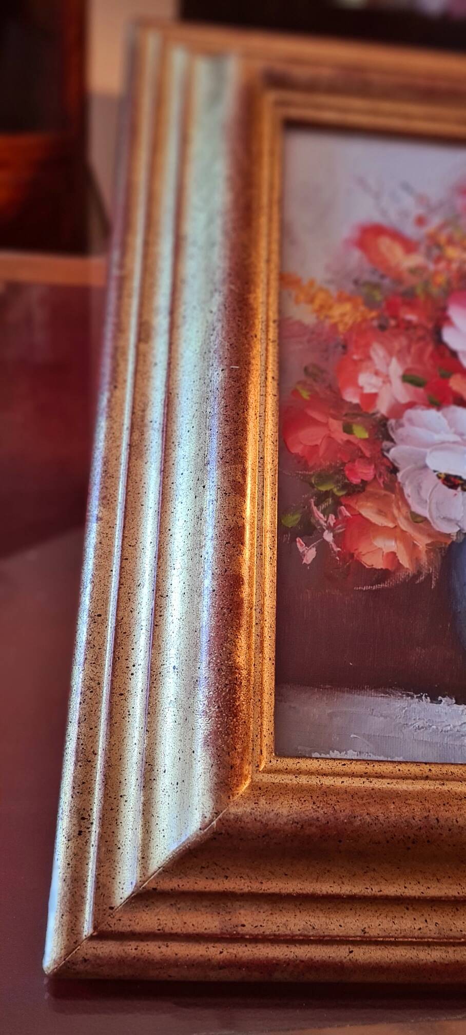 Floral painting signed Stemple