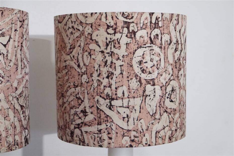 Pair of glass lamps by Luxus, Sweden 1970