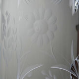 Old crystal/pulled glass pitcher engraved with floral decoration, Europe 1920-1930