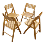 Set of 4 folding chairs, 1980s
