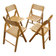 Lot de 4 chaises pliantes, années 1980