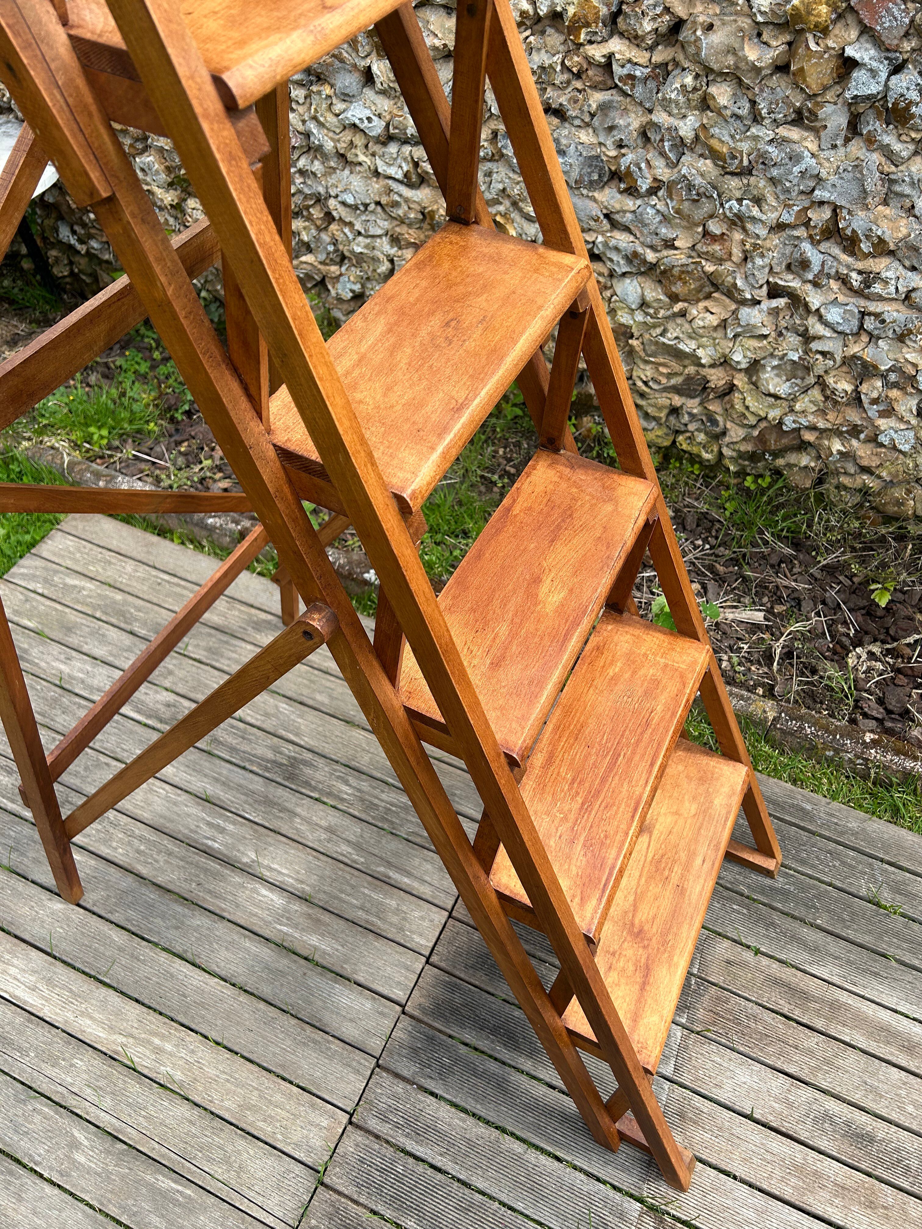 Antique beech step stool in perfect condition.