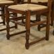 Set of 6 brutalist oak chairs from the 1950s.