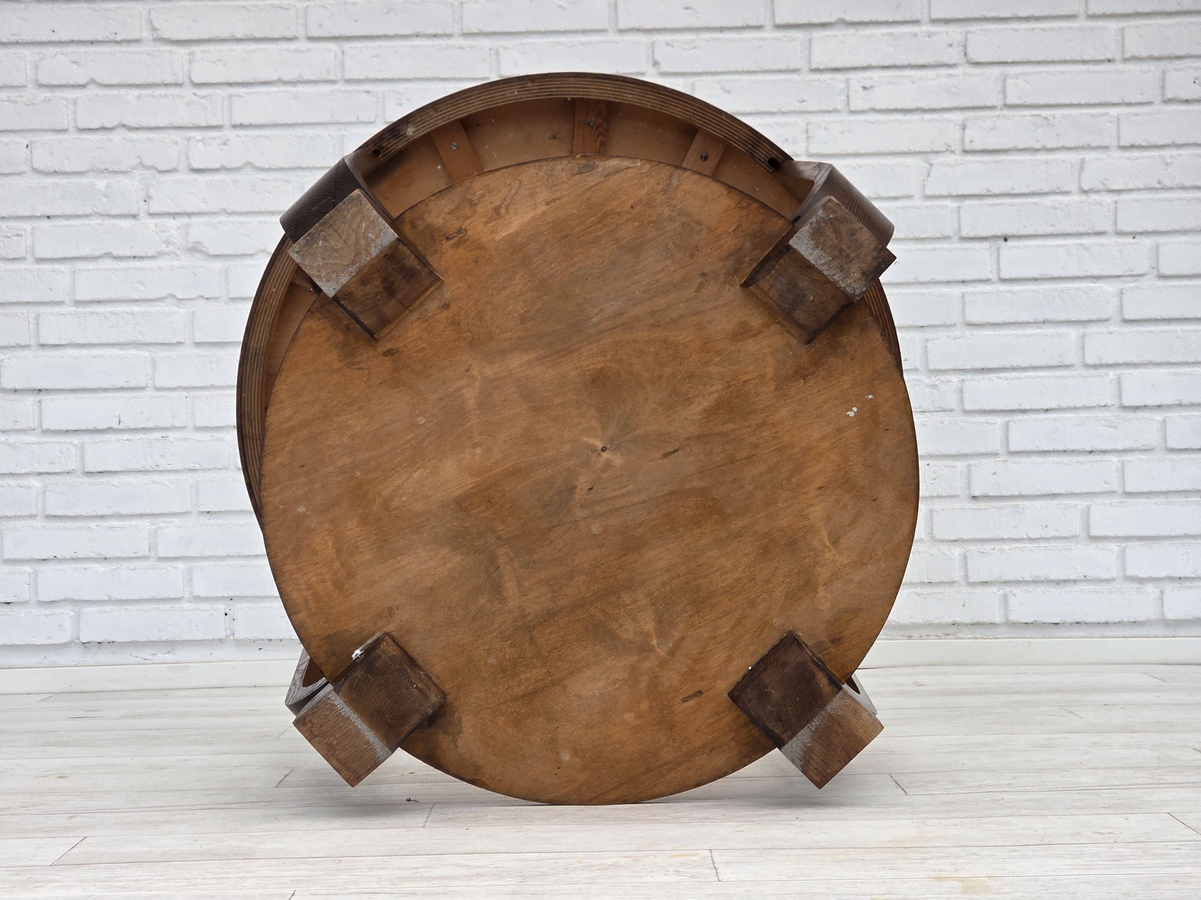 1950s, Danish artdeco coffee table, oak wood.