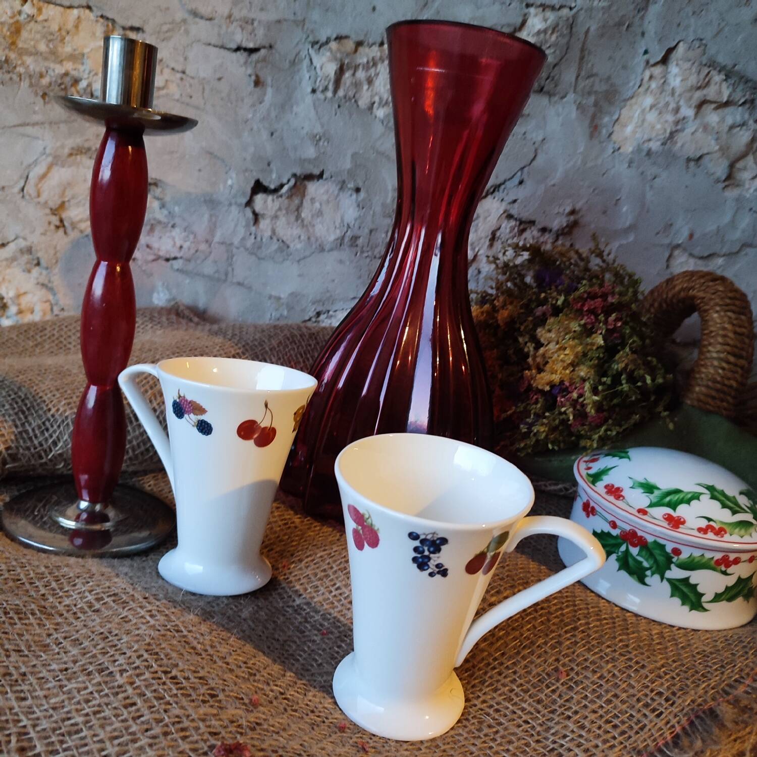 Royal Burtwood Bone China mug duo