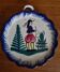 Old Breton ceramic plaque to hang in Quimper faience.
