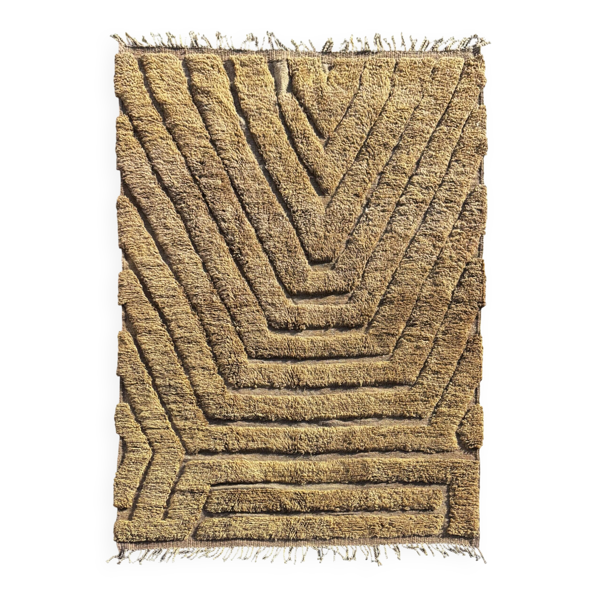 Atlas Blocks – Custom shaggy Moroccan Berber rug