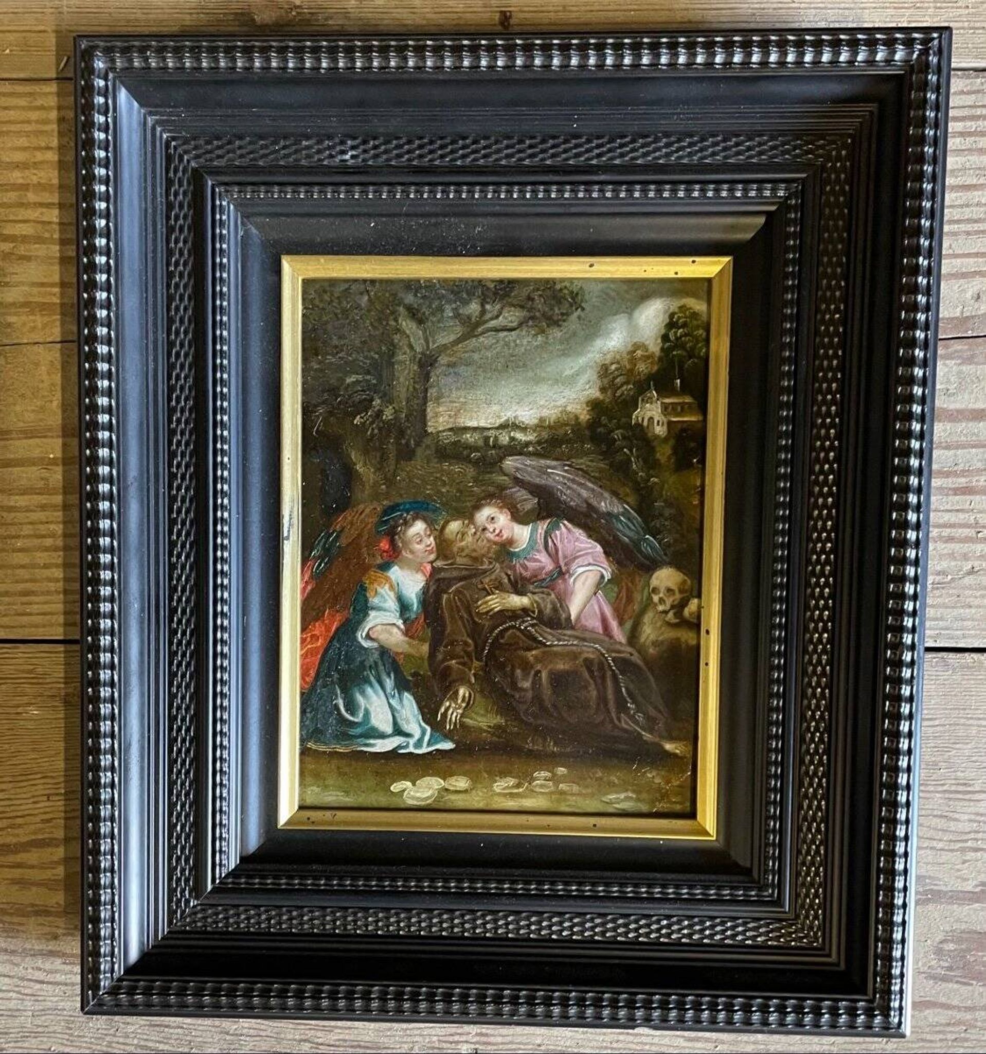 Ecstasy of Saint Francis of Assisi, oil on copper, 17th century