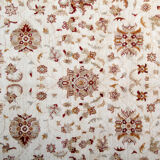 Large Ivory-cream Zielger Rug Handwoven Oriental Floral Carpet 199x292cm