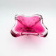 Large Crystal Bowl Bohemia Josef Hospodka 2.6kg Ruby Design 1960
