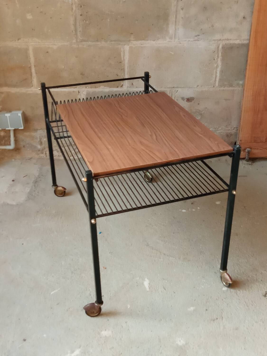 Vinyl and record player table