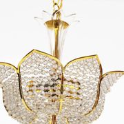 Medium sized crystal glass ‘Tole’ chandelier light by Palwa, Germany 1970’s