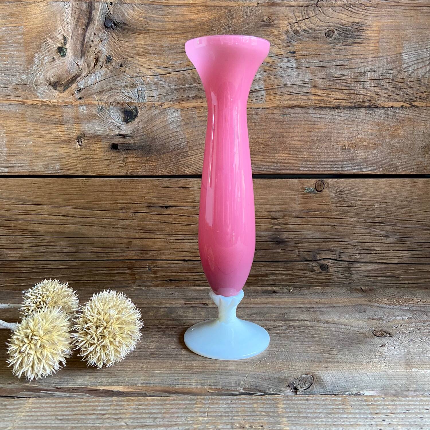 Pink opaline vase
