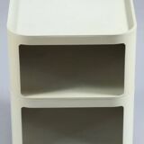 . Side table with two interlocking boxes made of ABS plastic "Componibili Quadrati", model 1967
