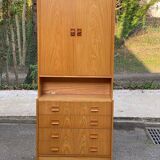 Small Scandinavian oak wardrobe from the 1970s.