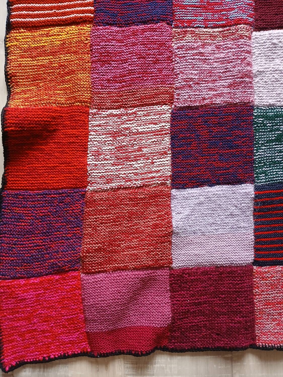 Patchwork wool blanket