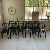 Lot 11 black Baumann bistro chairs